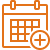 orange clip art calendar icon