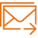 orange clip art mail icon